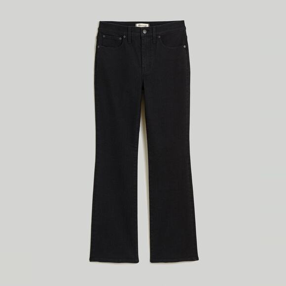 NEW Madewell Mid-Rise Kick Out Crop Jeans Womens size 25 Petite Black Rinse - Picture 7 of 12